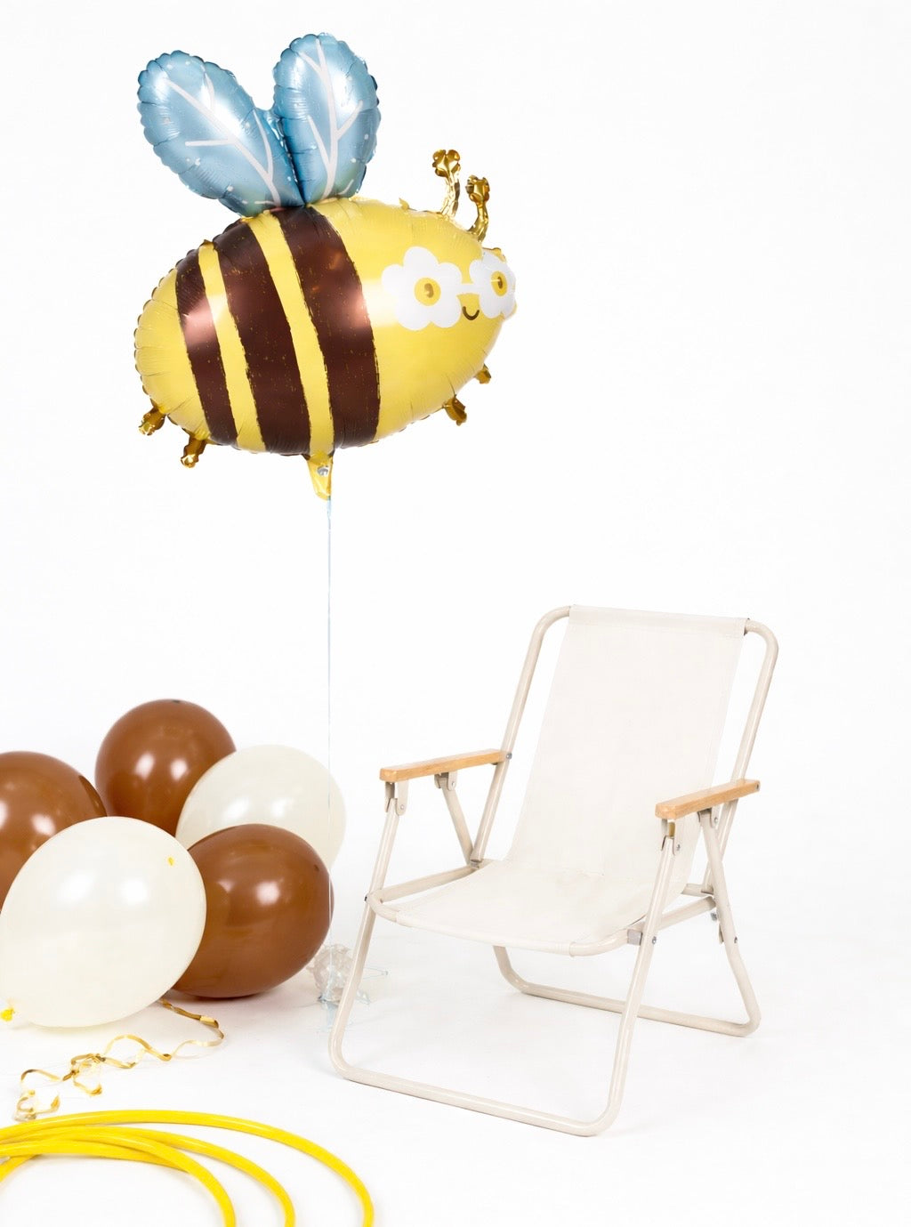 Bee-shaped foil balloon helium filled for delivery in Adelaide