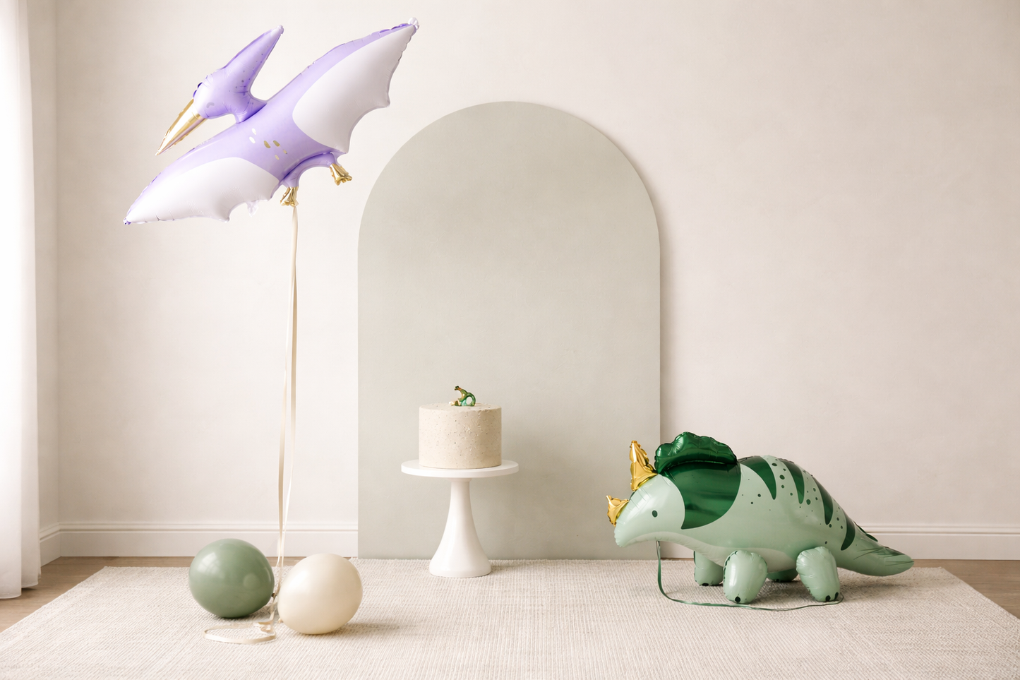 Dinosaur-shaped foil balloon for a boy birthday in Adelaide