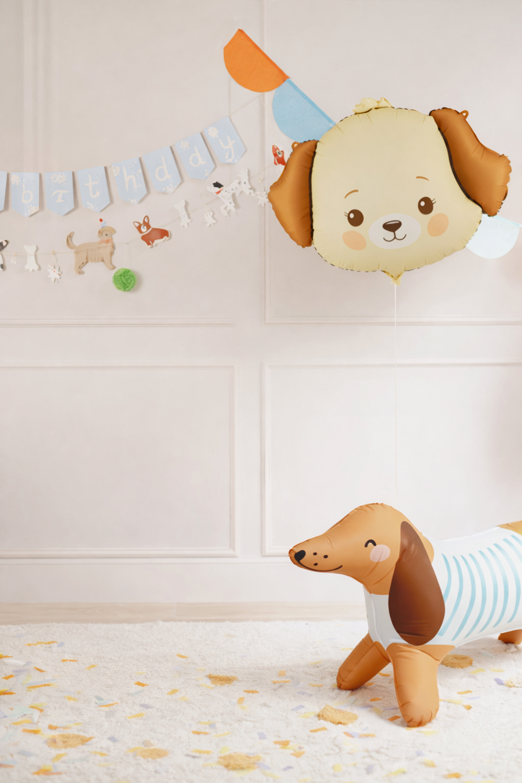 dog shaped foil balloons helium filled for kids