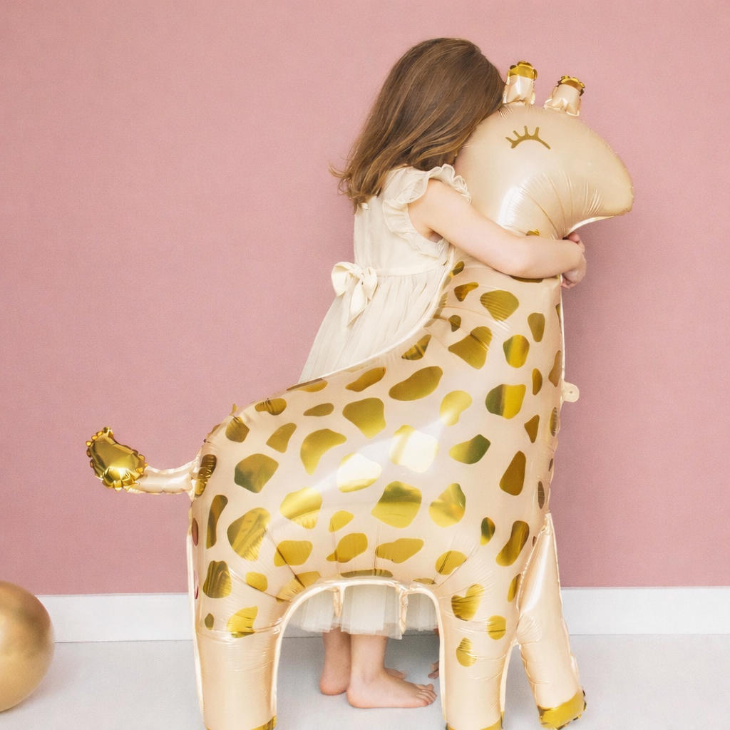 large giraffe foil balloon for kids birthdays, delivery across Adelaide