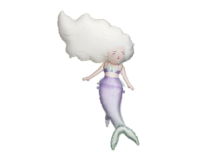 Pastel-colored mermaid foil balloons perfect for kids birthdays and other celebrations
